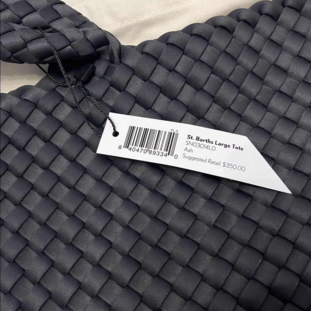 Naghedi St. Barths Large Tote bag. Ash. Charcoal gray. New with tags. - Picture 2 of 6